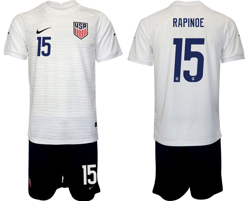Men 2022 World Cup National Team United States home white #15 Soccer Jersey